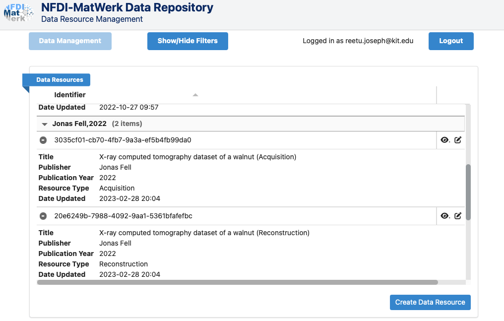 create data resource